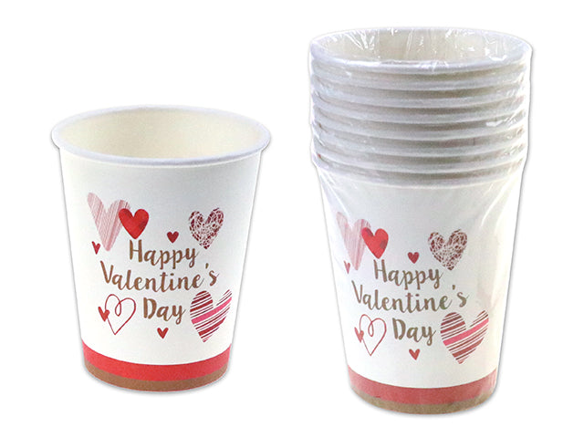 Carton of 24 Valentines Disposable Paper Cups