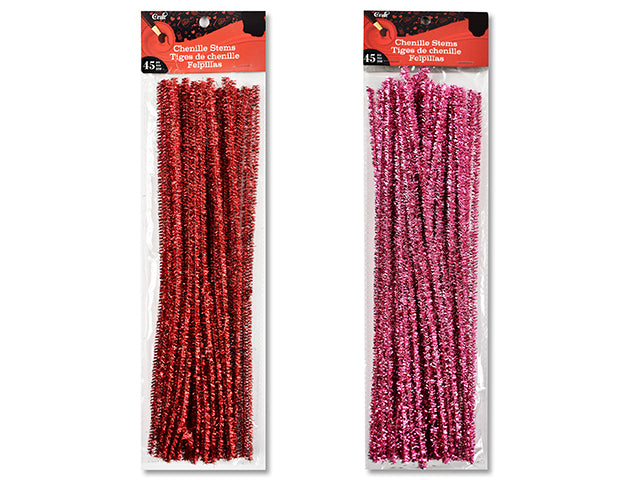 Carton of 24 Valentines Tinsel Stems