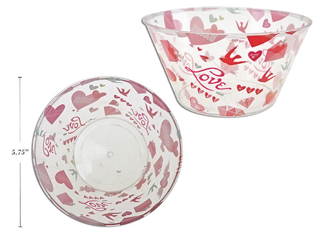 Carton of 24 Valentines Printed Salad Bowl