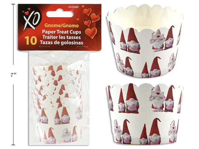 Carton of 24 Valentines Gnome Coated Paper Treat Cups