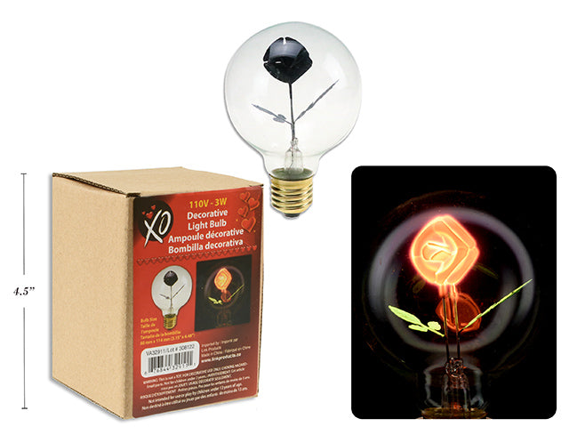 Carton of 12 Valentines Decorative Light Bulb