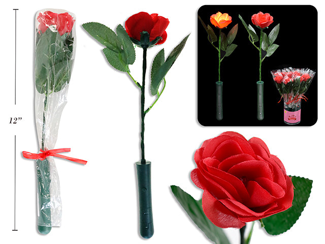 Carton of 12 Valentines Light Up Led Rose