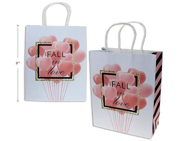 Carton of 24 Valentines Kraft Gift Bag Medium