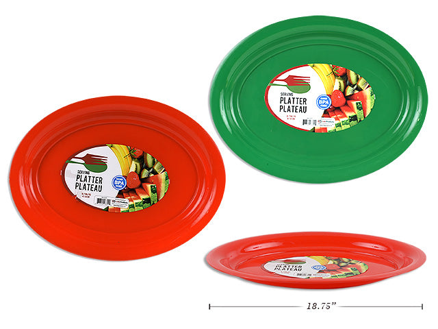 Carton of 36 Christmas Oval Plastic Platter