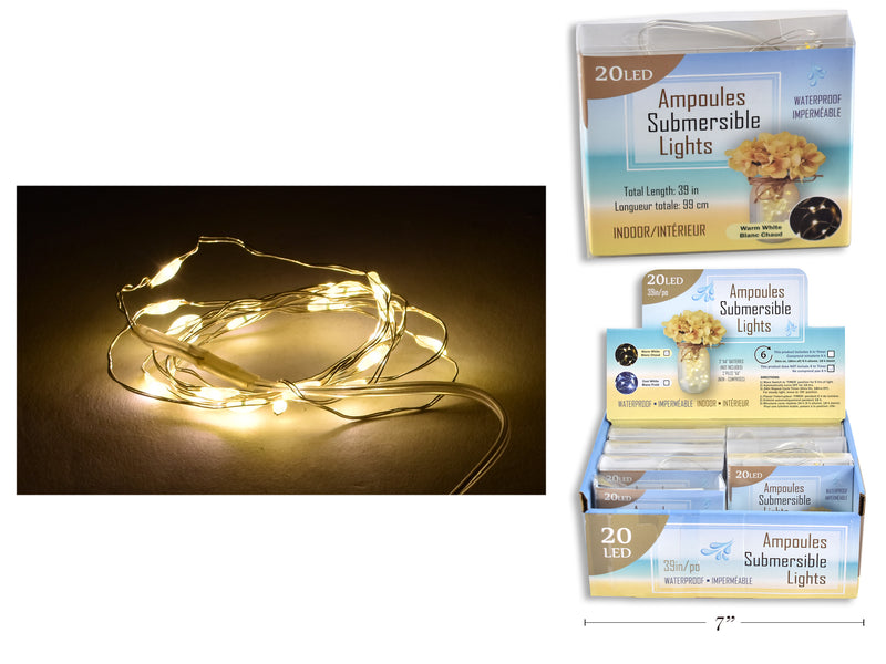 Carton of 24 Christmas Led Waterproof Submersible Lights 20 Pack