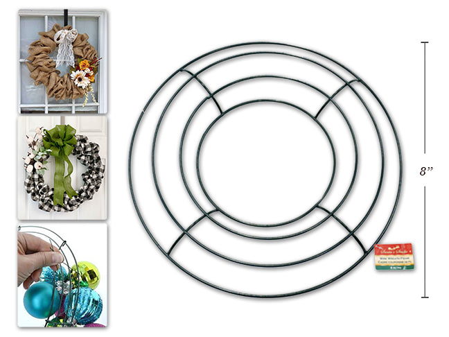 Carton of 36 Christmas Create Your Own Round Wire Wreath Frame