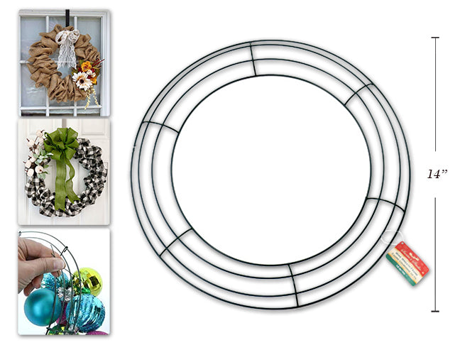 Carton of 24 Create Your Own Round Wire Wreath Frame