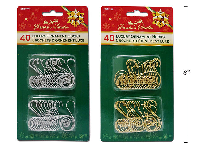 Carton of 24 Luxury Scroll Ornament Hooks 40 Pack