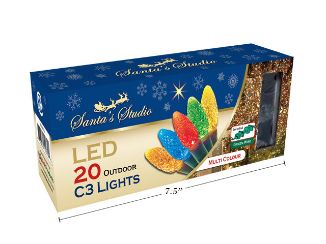 Carton of 12 Christmas Led Outdoor Lights End To End Multi Color 20 Pack