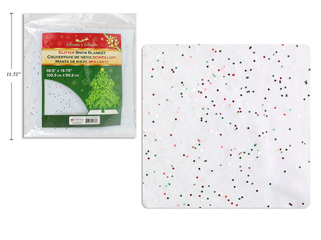 Carton of 24 Christmas Glitter Snow Blanket