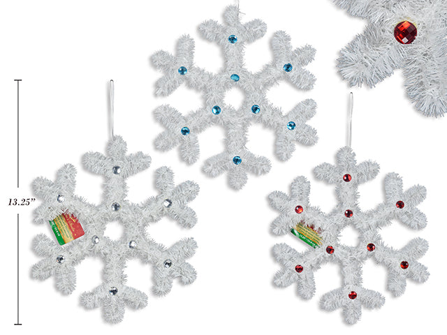 Carton of 24 Christmas Snowflake White Snowflake