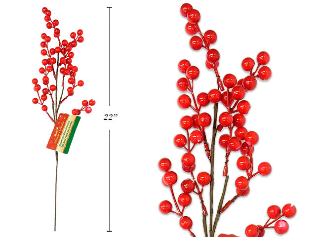 Carton of 24 Christmas Snow Dusted Berries Branch