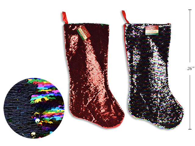 Carton of 12 Christmas Color Changing Jumbo Stocking