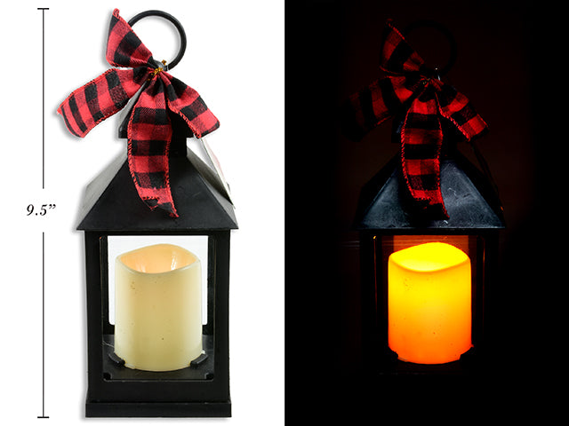 Carton of 12 Led Flickering Pillar Candle Lantern