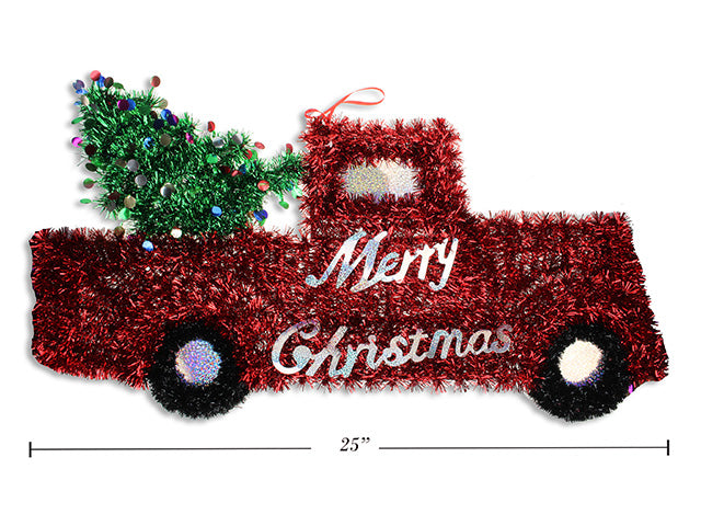 Carton of 12 Christmas Tinsel Vintage Truck