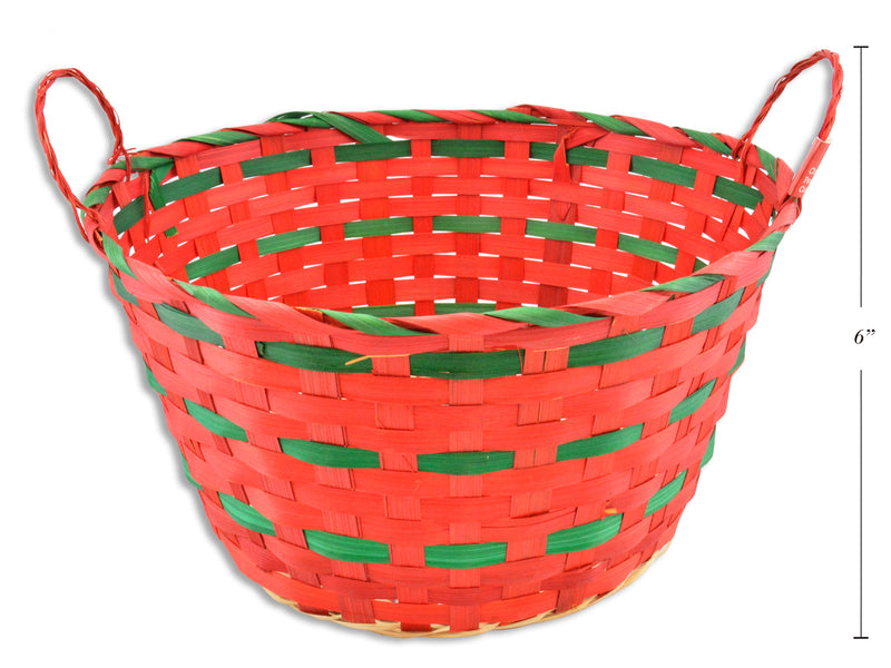 Carton of 24 Christmas Jumbo Bamboo Basket