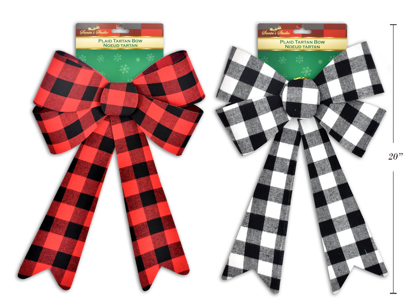 Carton of 12 Christmas Buffalo Plaid Cottons