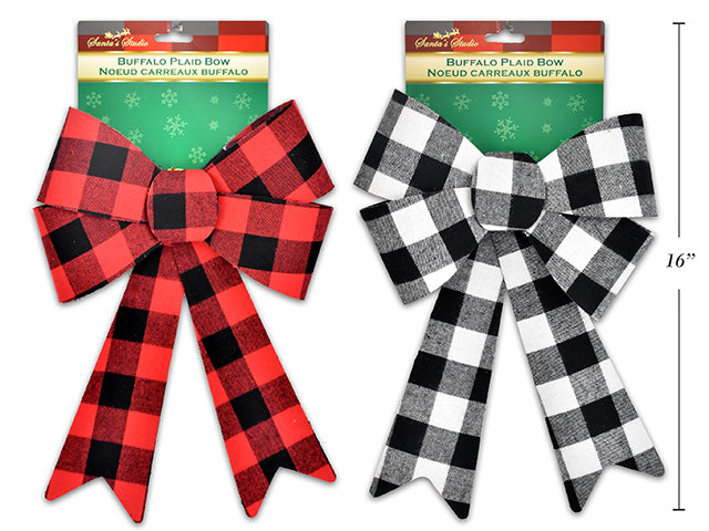 Carton of 24 Christmas Buffalo Plaid Cotton