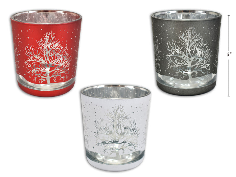 Carton of 12 Laser Cut Winter Scene Candle Holder