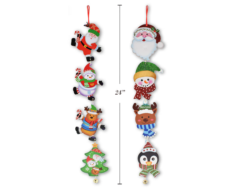 Carton of 24 Christmas 4 Section Hanging Foam Plaque