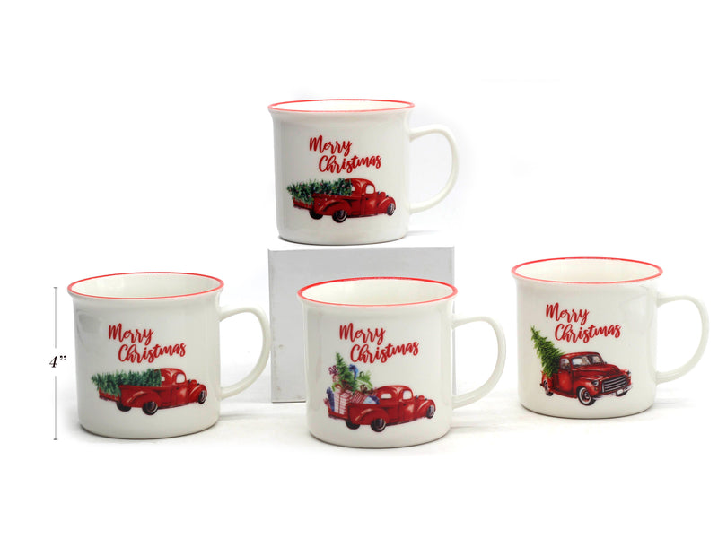 Carton of 12 Christmas Vintage Car Mug