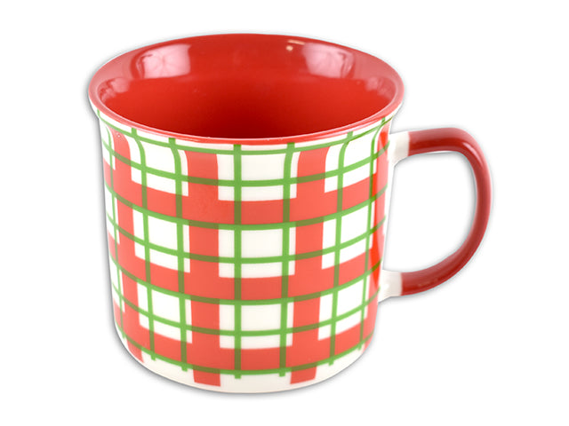 Carton of 12 Christmas Geometric Stoneware Mug