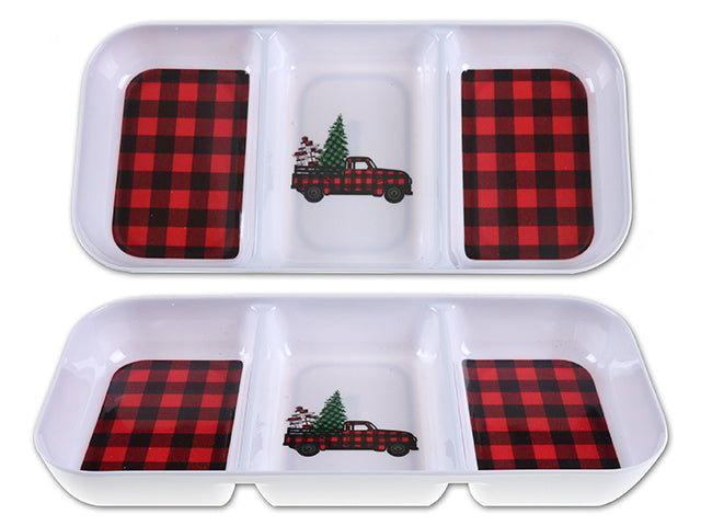 Carton of 24 Christmas Truck Melamine Serving Tray