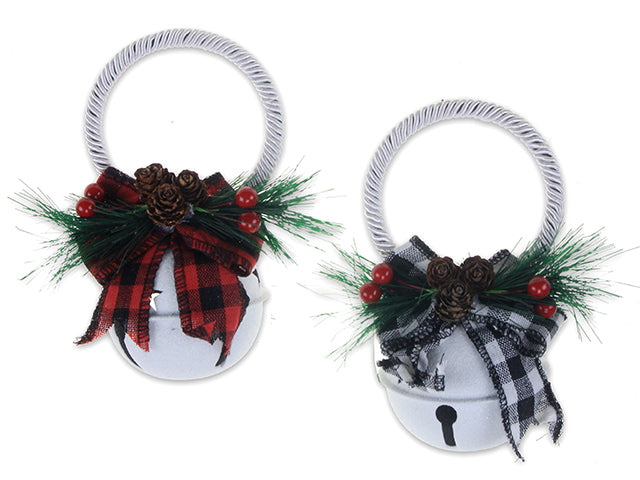 Carton of 24 Christmas Glitter White Door Knob Hanger