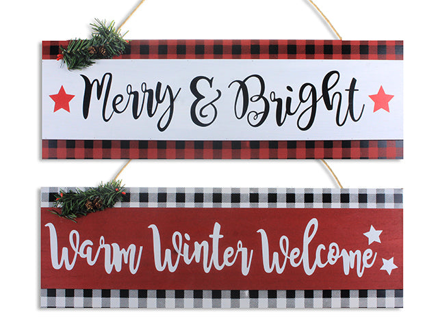 Carton of 15 Christmas Hanging Wall Plaque