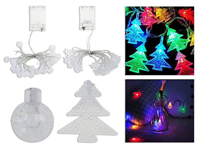 Carton of 12 Christmas Battery Operated Led Multi Color String Lights