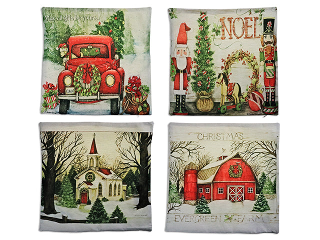 Carton of 12 Christmas Printed Cushion Cover