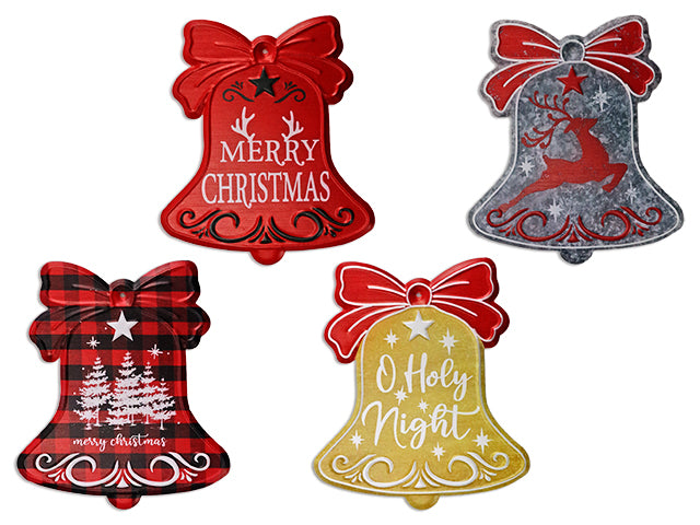 Carton of 12 Christmas Embossed Die Cut Jingle Bell