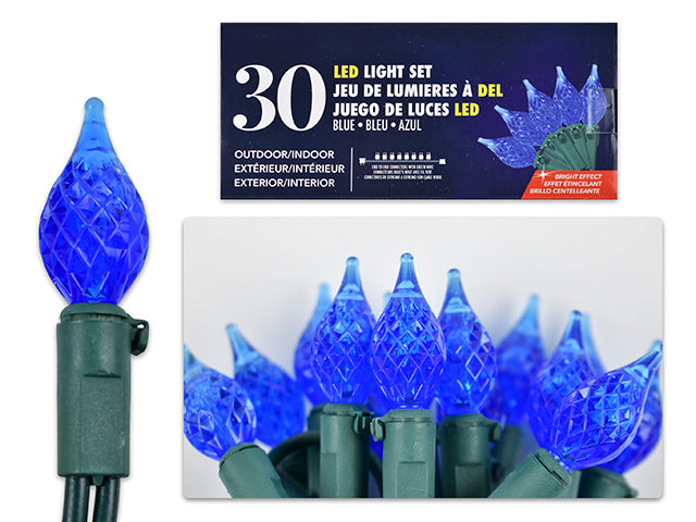 Carton of 24 Christmas Mini Led Blue Light Set