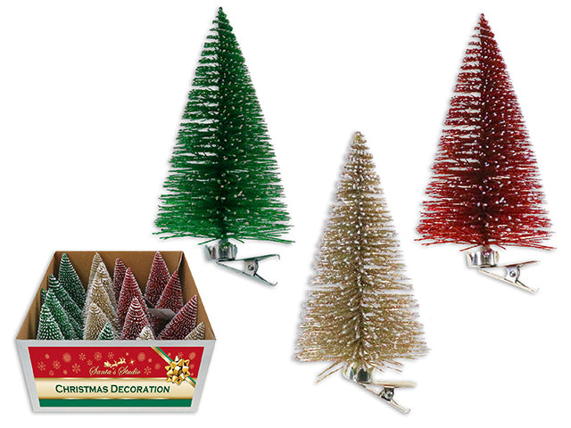 Carton of 24 Christmas Glitter Tree Clip