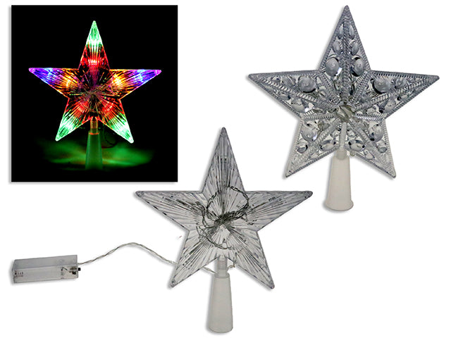 Carton of 12 Christmas Battery Operated Star Tree Topper