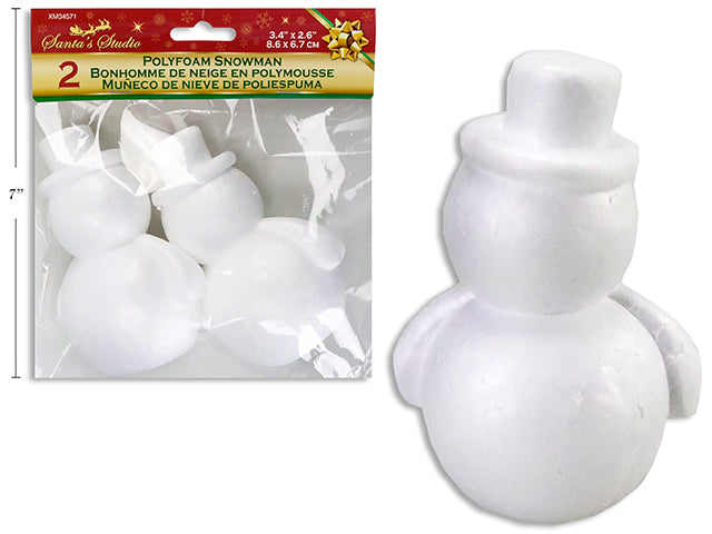 Carton of 24 Christmas Polyfoam Snowman