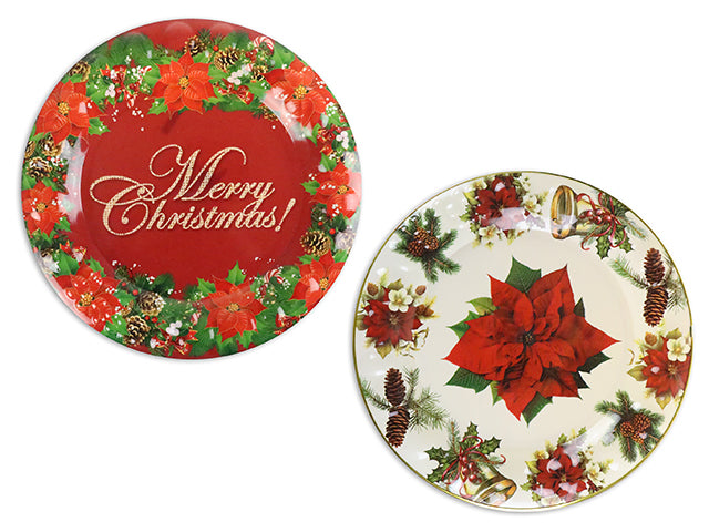 Carton of 24 Christmas Printed Round Charger Plate