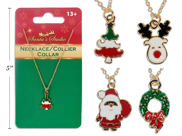 Carton of 24 Christmas Character Necklace