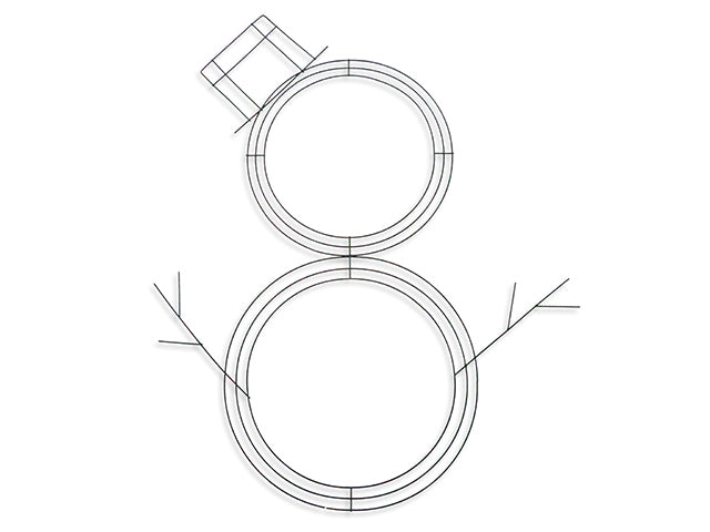 Carton of 24 21in(L) x 25in(H) Decor Your Own Snowman Wire Wreath Frame.