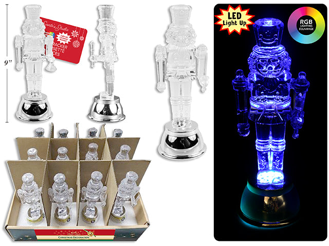 Carton of 24 Xmas B/O LED Colour Changing Light Up Nutcracker in Dsp. 12pcs/Dsp. 3 Asst.Styles. Cht.