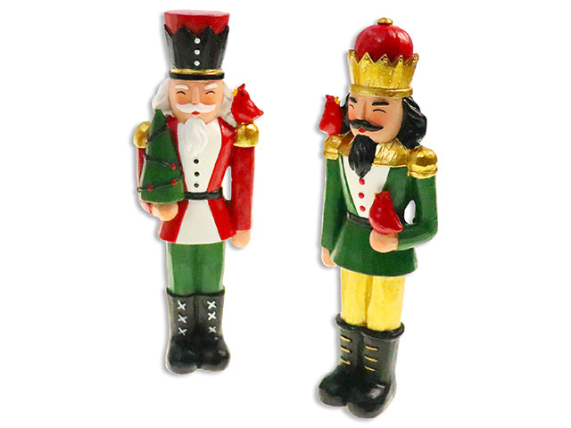 Carton of 12 8.86 in(H)x3in(L) Xmas Polyresin Nutcracker. 2Asst.