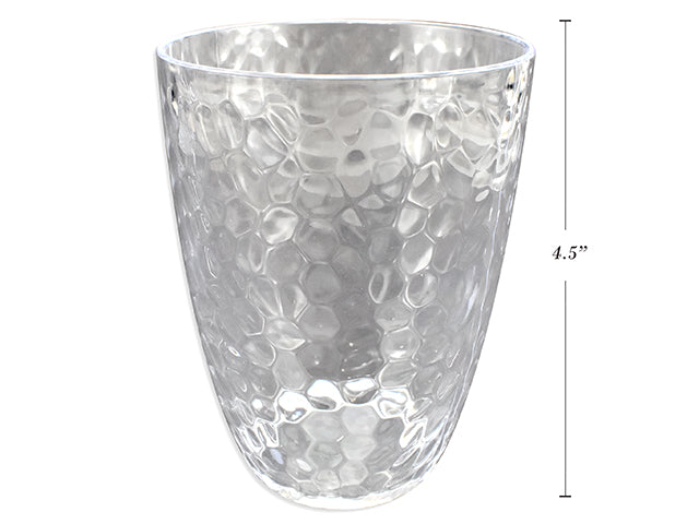 Clear Hammered Finished Tumbler