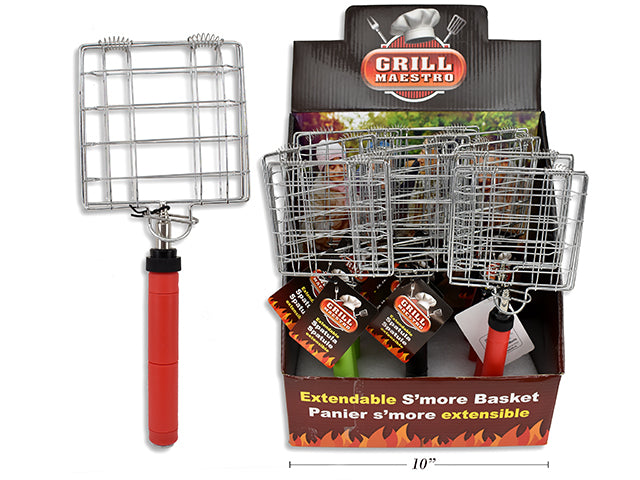 Extendable Camp Fire Smore Maker With Rotating Handle