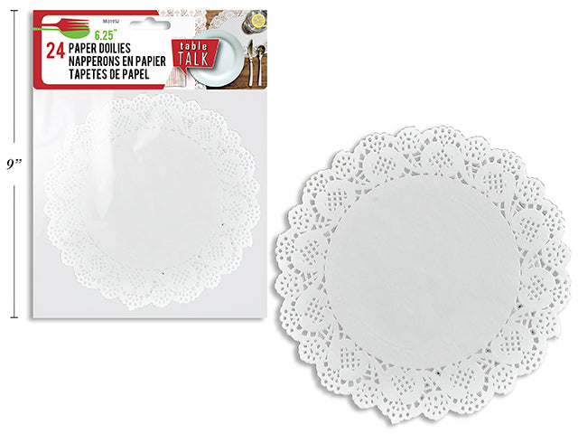 Round Paper Doilies Small 24 Pack
