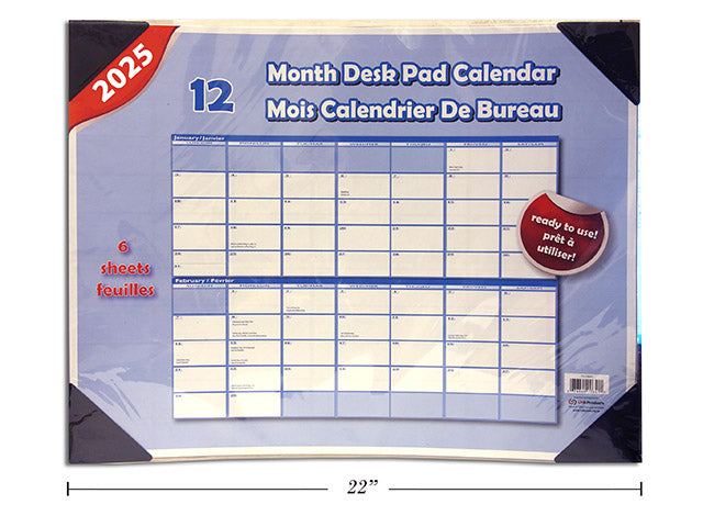 12 Month Desk Pad Calendar