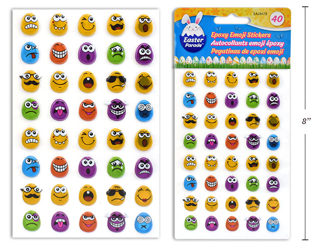 Epoxy Emoji Easter Egg Sticker