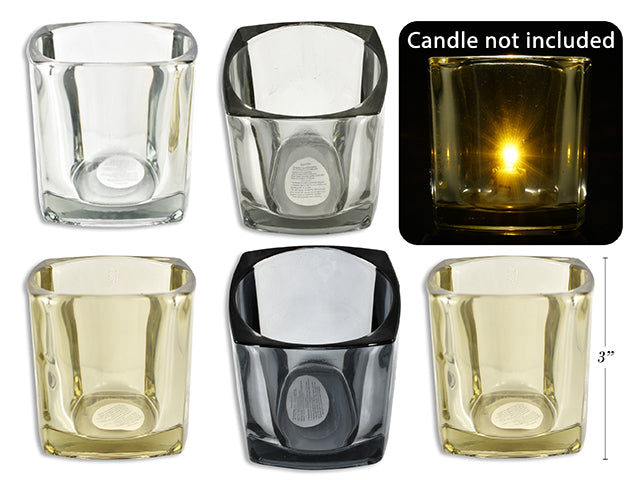 Square Glass Candle Holder
