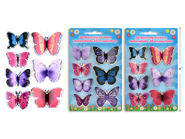 D Holographic Butterfly Stickers