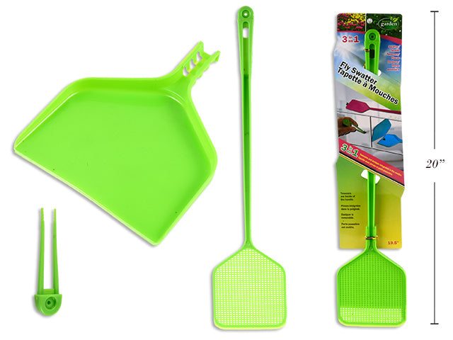 No Touch Fly Swatter Scoop With Tweezer