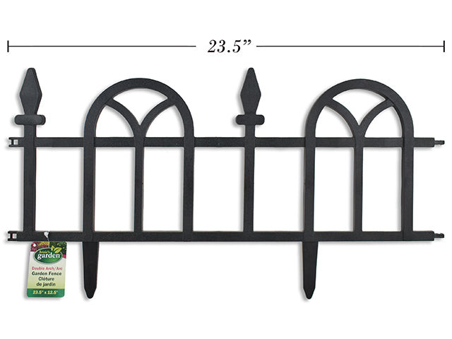 Double Arch Fence In Black